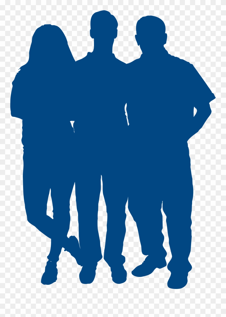 Female With Backpack Heritageblue Three Adults Heritageblue - Illustration Clipart