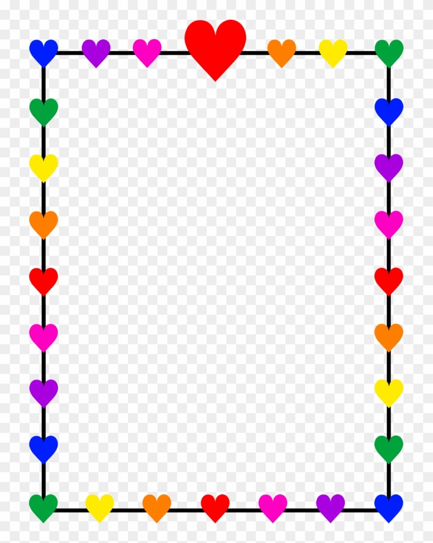 Holly Clipart Border Rainbow - Love Borders And Frames - Png Download