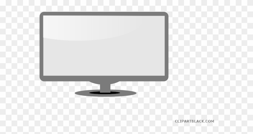Clipart Stock Computer Black And White Clipart - Computer Monitor - Png Download
