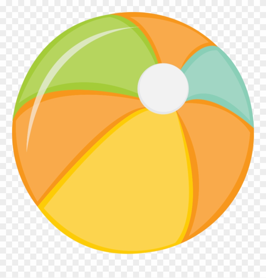 Beach Ball Cubby Tag - Swimming Pool Clipart
