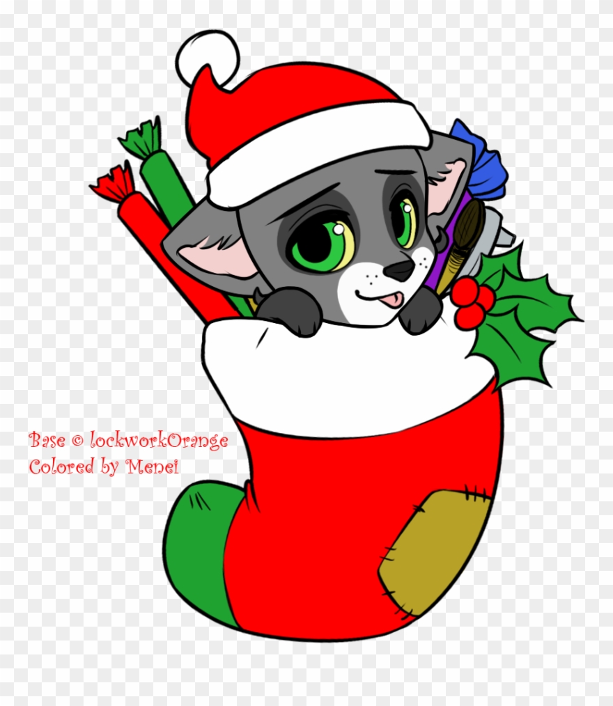 Christmas Lonewolf Chibi *base By Lockworkorange* - Chibi Christmas Bases Clipart