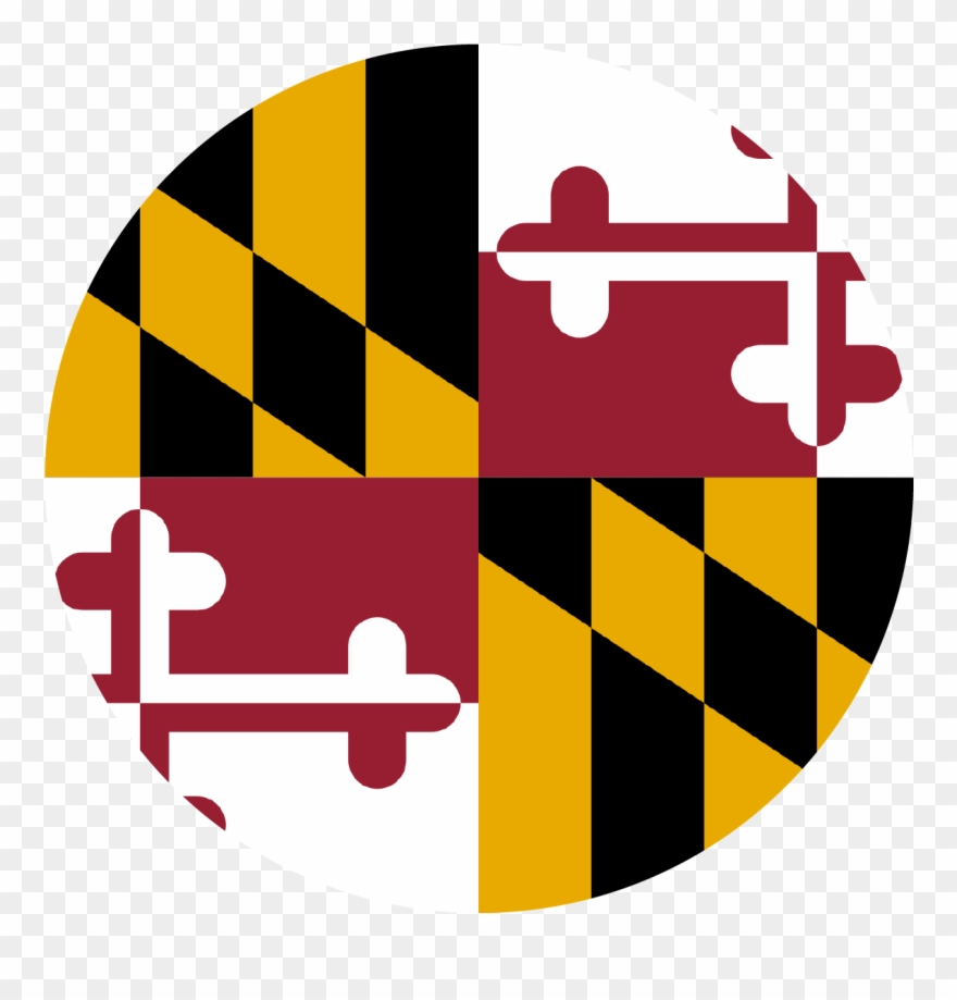 Maryland State Funding And Incentive Programs - Maryland State Flag Round Clipart