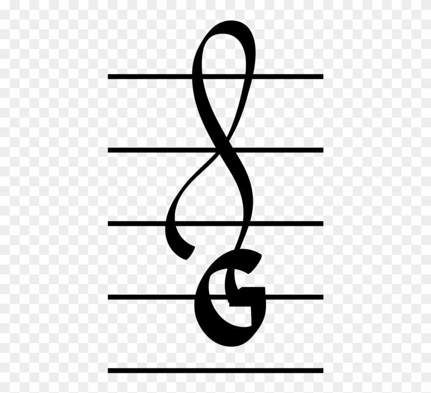 Mensural G Clef - Clef Clipart