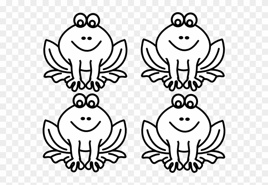 Frog Clip Art Black And White Download - Clip Art - Png Download