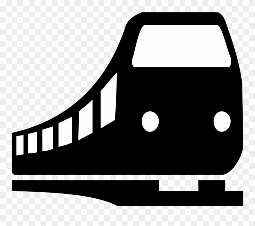Dive4, Getting To Koh Tao - Black And White Train Logo Clipart