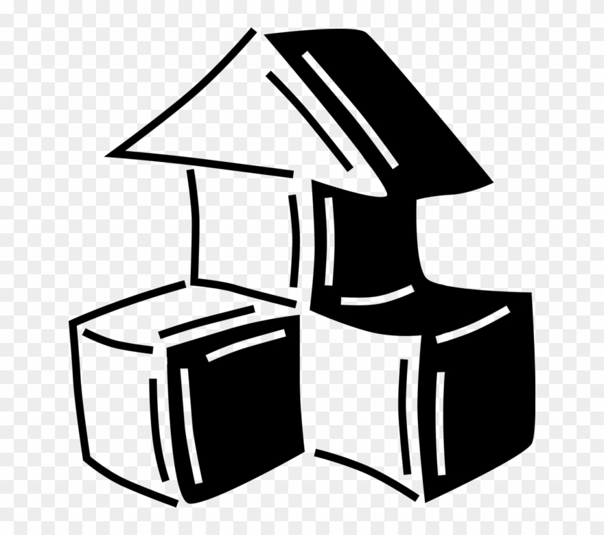 Vector Illustration Of Child's Play Toy Building Blocks Clipart