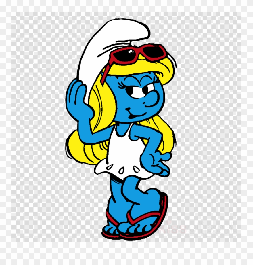Website Clipart Smurfette Papa Smurf Brainy Smurf - Smurfette Beach - Png Download