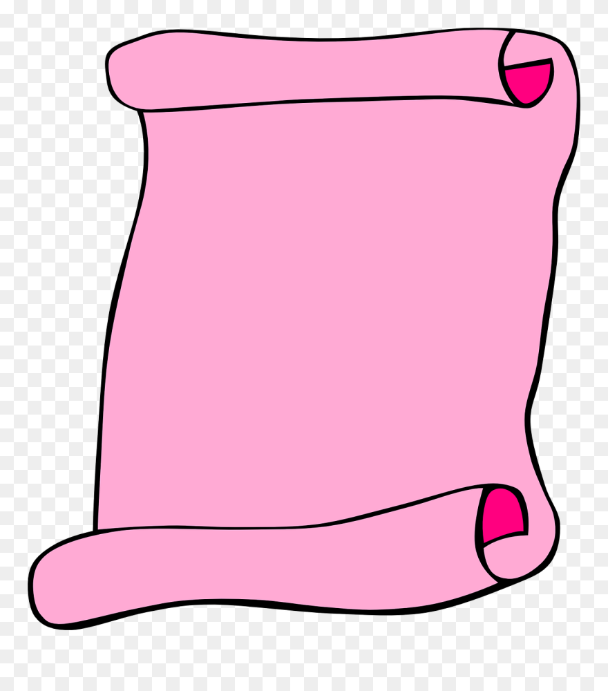 Note With Paperclip Clip Art Free Vector In Open Office - Pink Paper Clipart - Png Download