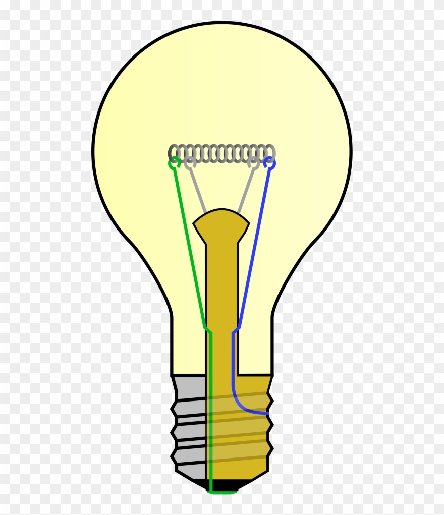 Incandescent Light Bulb - Terminals Of A Bulb Clipart