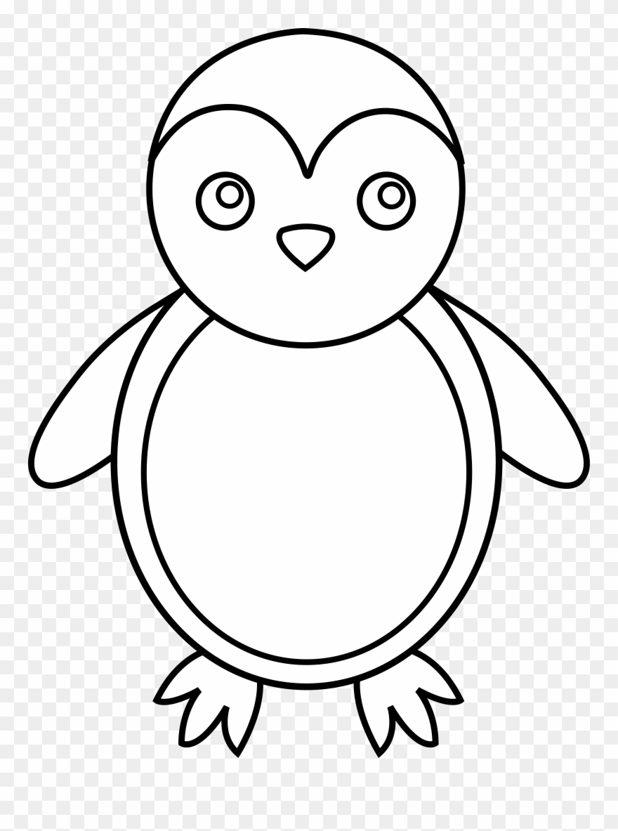 Penguin Line Art Clipart