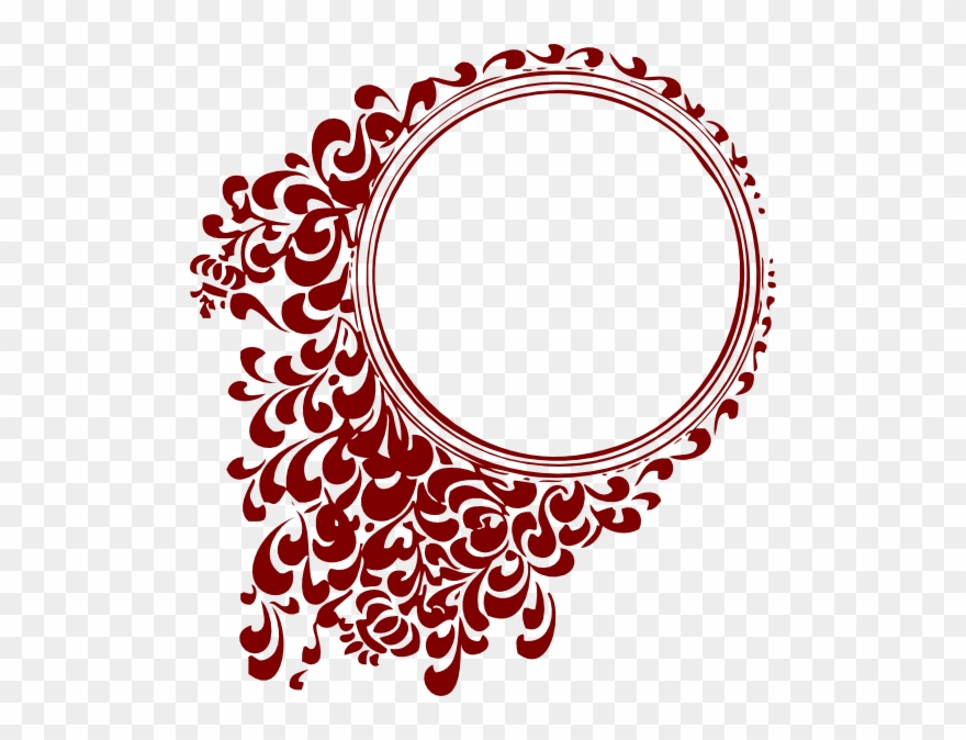 Deep Red Circle Frame Clip Art At Clker - Clip Art Circle Frames - Png Download