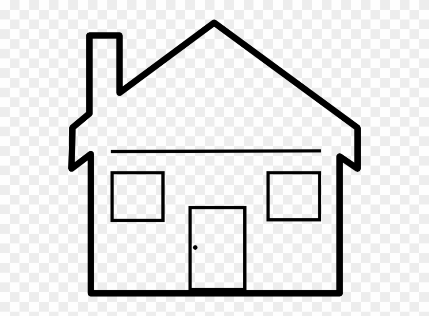 Ocean House Cliparts - House Clipart Black And White - Png Download