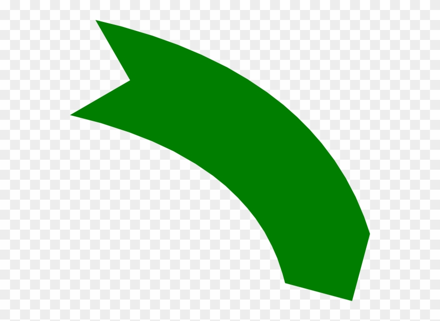 Clipart Arrow Powerpoint - Green Curve Clipart - Png Download