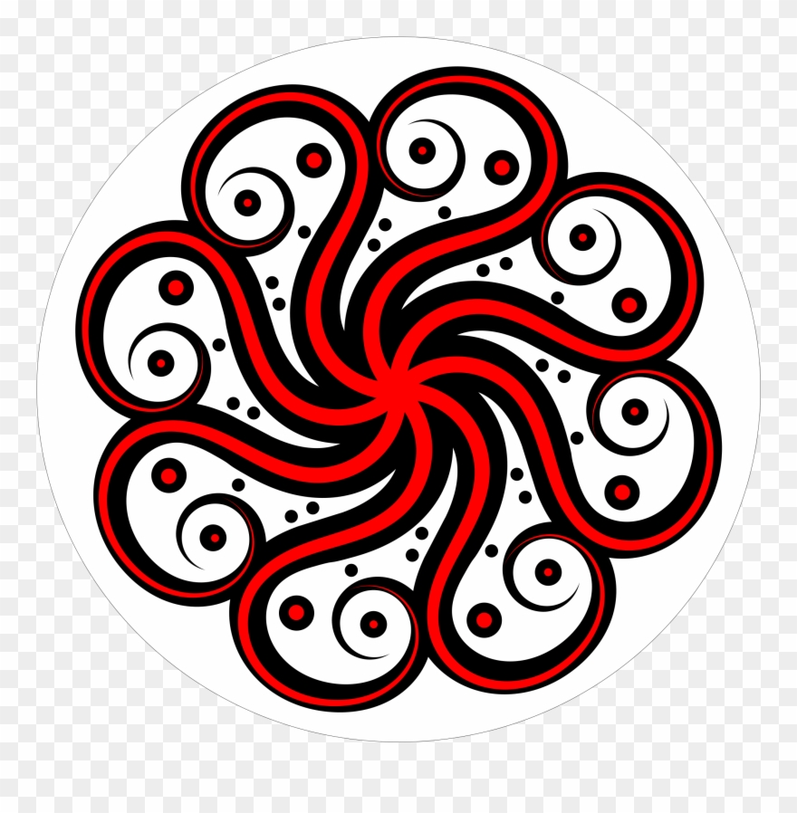 Black Red Octopus By Urtica A White - Visual Arts Clipart