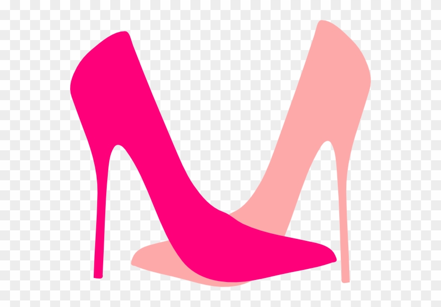 Pink Clip Art - Pink High Heels Cartoon - Png Download