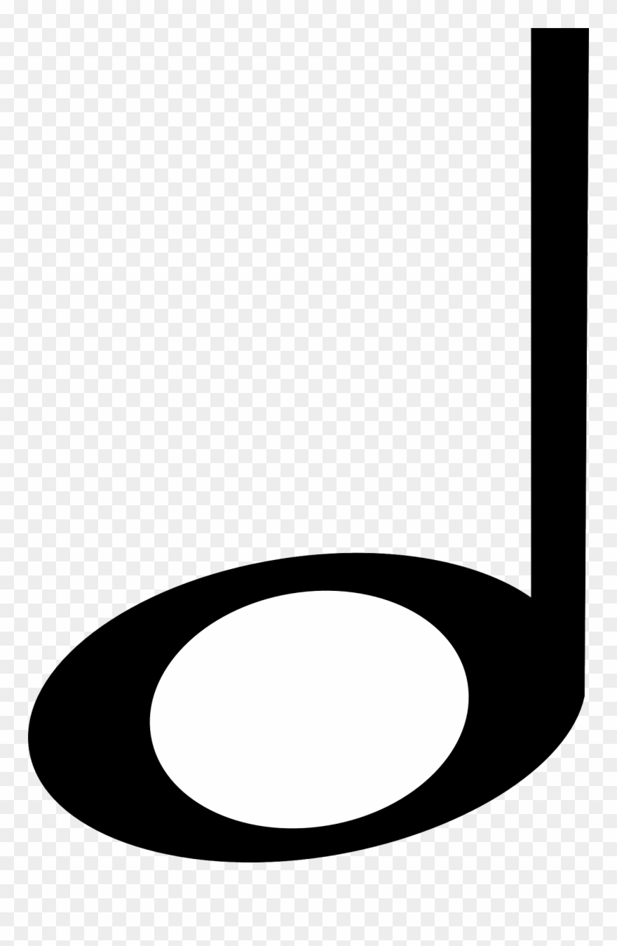 Music Halfnote Svg File - Music Half Note Vector Png Clipart
