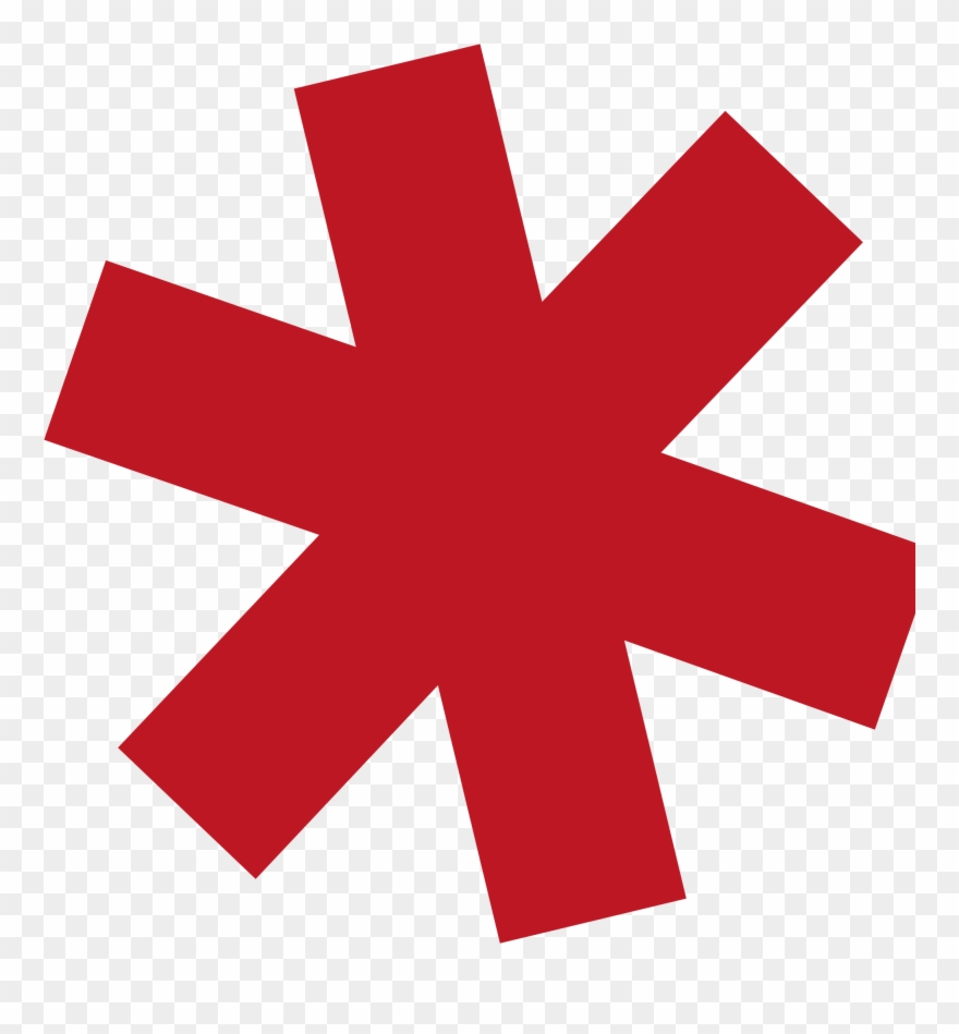 Asterisk Clipart Microsoft Office 2010 Clipart Location - Red Asterisk Png Transparent Png