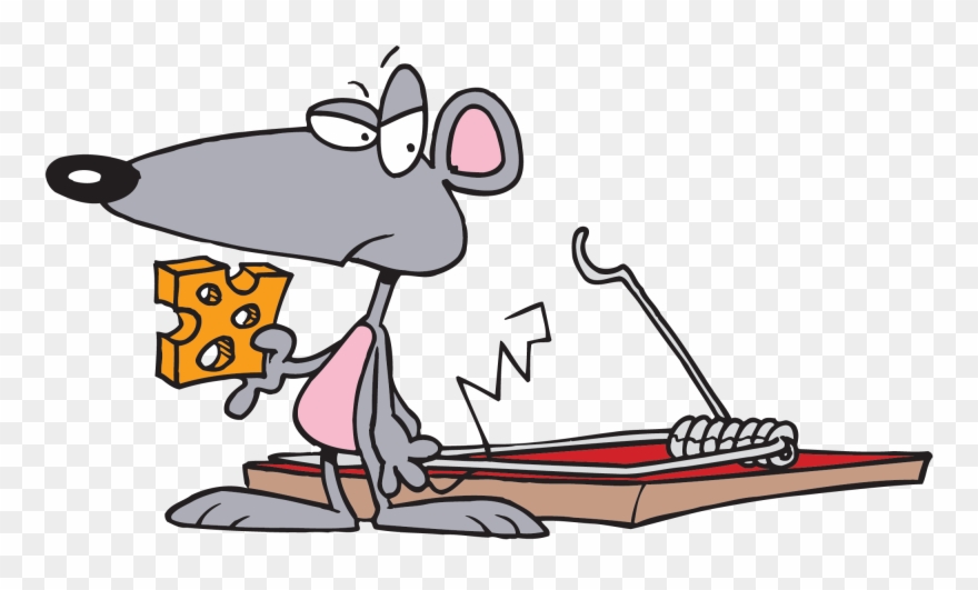 Mouse Trap Clipart - Mouse In A Trap Cartoon - Png Download