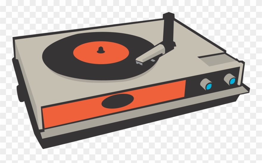 Phonograph Record Disc Jockey Music Clip Art - Vinyl Record Player Clipart - Png Download