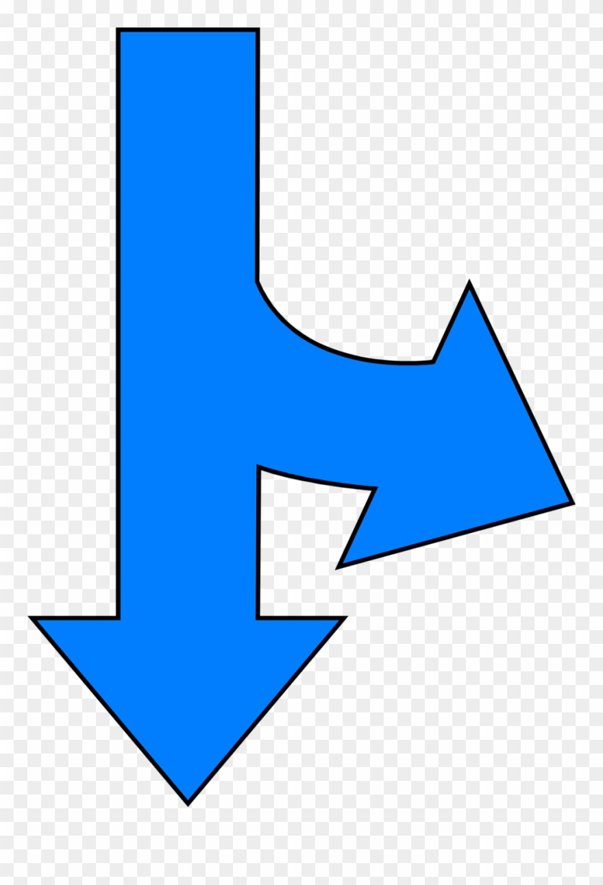 Clipart Arrow Powerpoint - Arrows Down And Right - Png Download