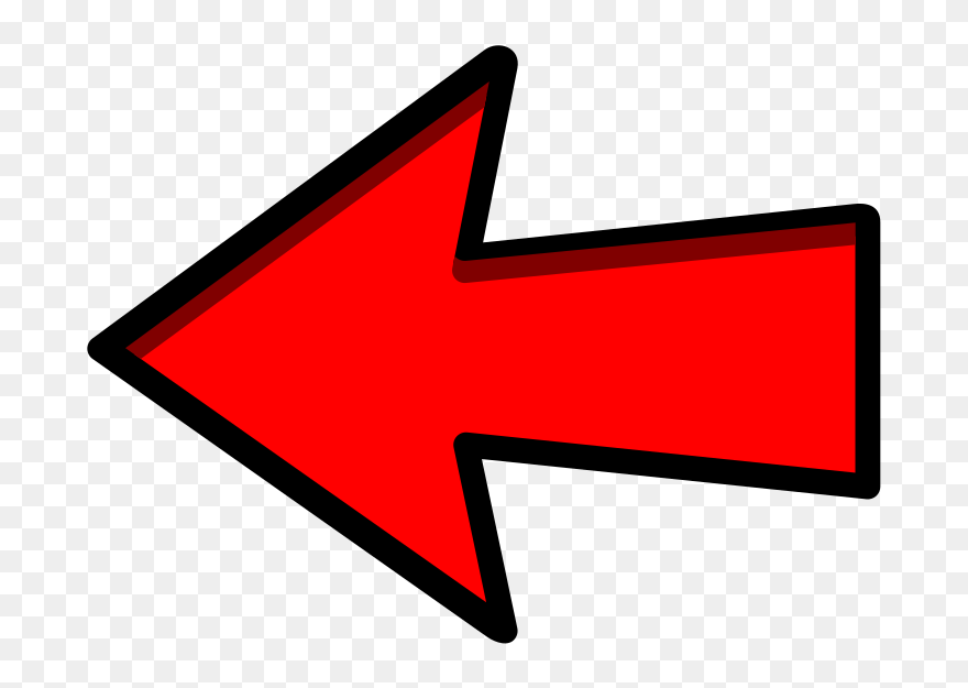 Arrow To The Left 3 Vbec Email Symbol Clip Art Location - Red Arrow Clipart - Png Download