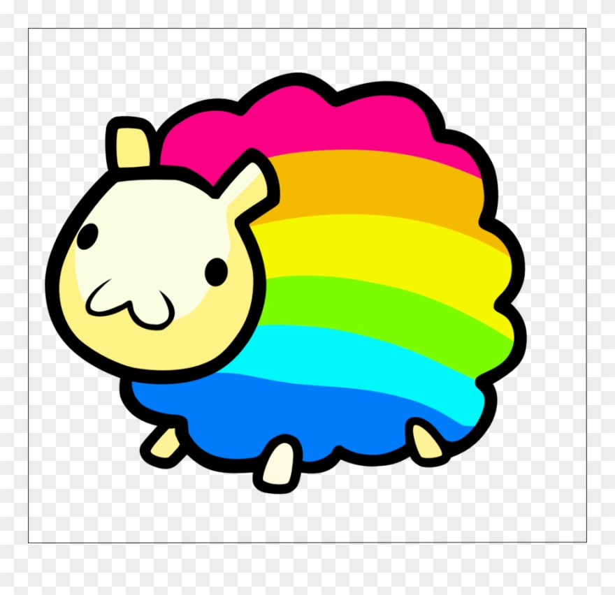 More Like Rainbow Sheep By Loletabittersweet - Rainbow Sheep Png Clipart