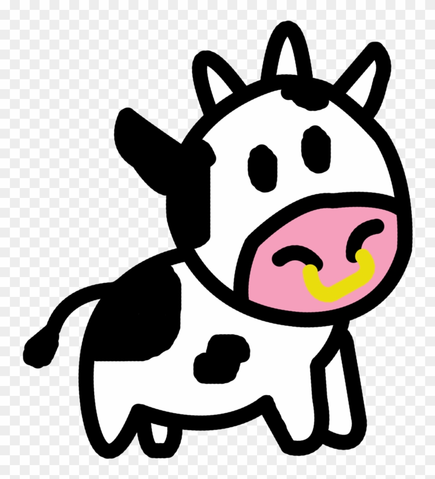 More Like Cartoon Cow Png Psd By Denai1 - Cute Cow Drawing Clipart