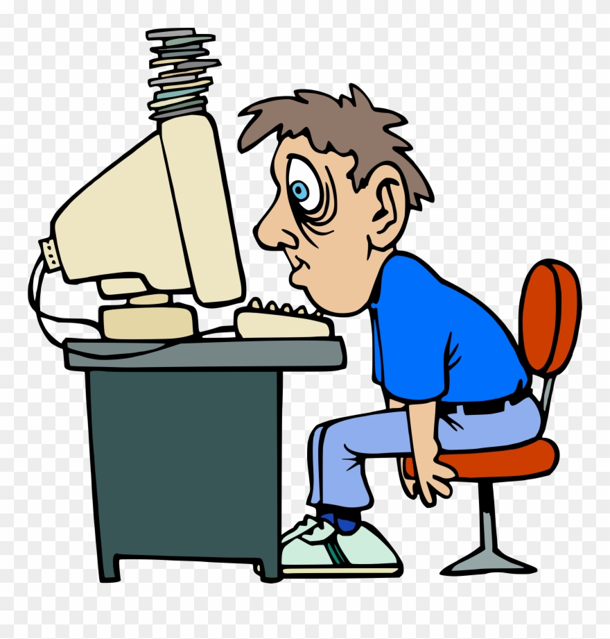 Big Image - Eyes Glued To The Screen Clipart