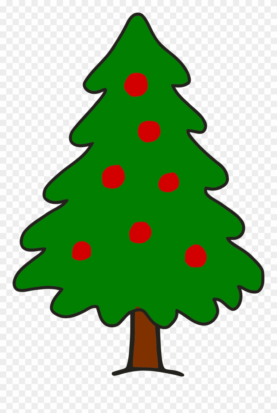 Christmas Tree Cartoon Png Simple Christmas Tree Clip - Simple Christmas Tree Clipart Transparent Png