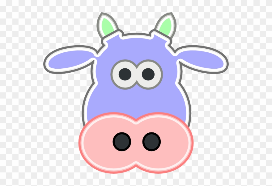 Cow Head Art At - Cartoon Cow Head Clipart