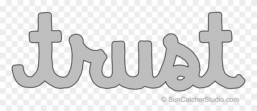 Trust Scroll Saw Pattern Outline Clip Art Printable - Clip Art - Png Download