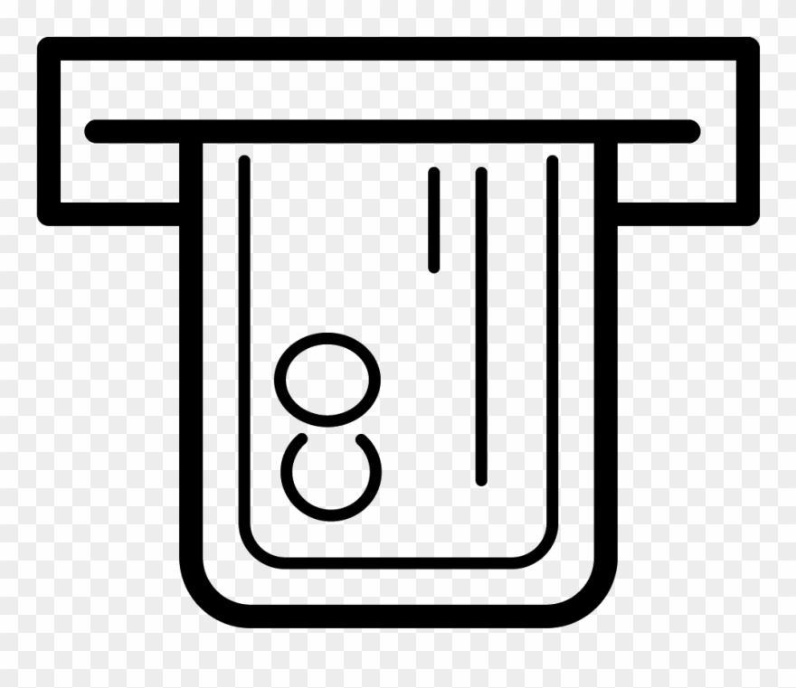 Insert Mastercard Icon - Line Art Clipart