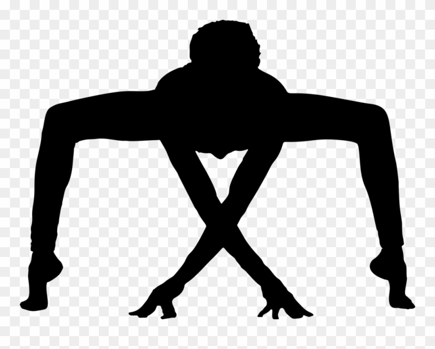 Silhouette Yoga Male Physical Fitness - Yoga Pose Clip Art - Png Download