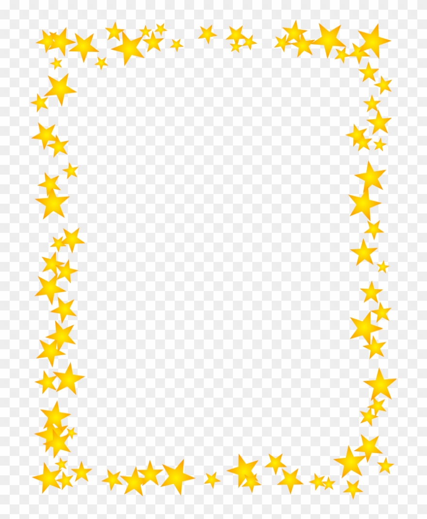 Gold Star Border Dromhja Top Clipart - Star Border Clipart - Png Download