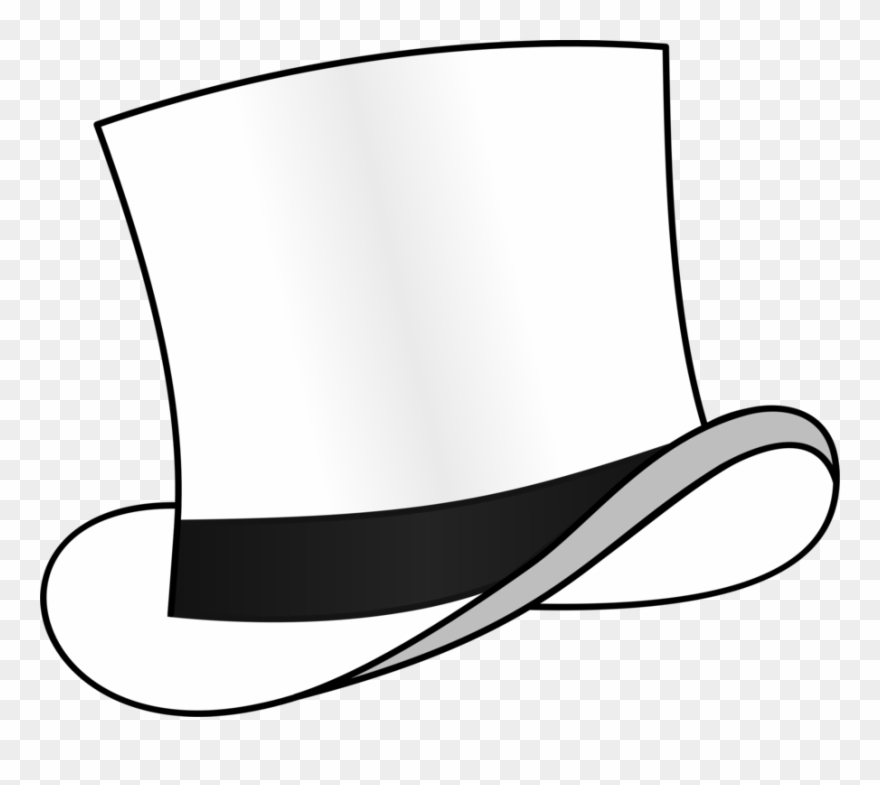 Top Hat Fedora Six Thinking Hats White - White Hat De Bono Clipart