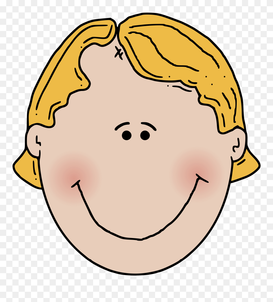 Free Vector Boyface Colour Clip Art - Boy Face Clipart Png Transparent Png