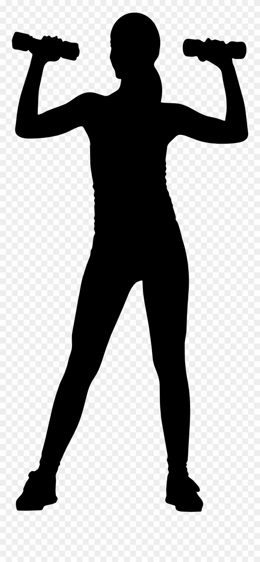 Dumbbell Silhouette At Getdrawings Com Free For - Clipart Dumbbells - Png Download