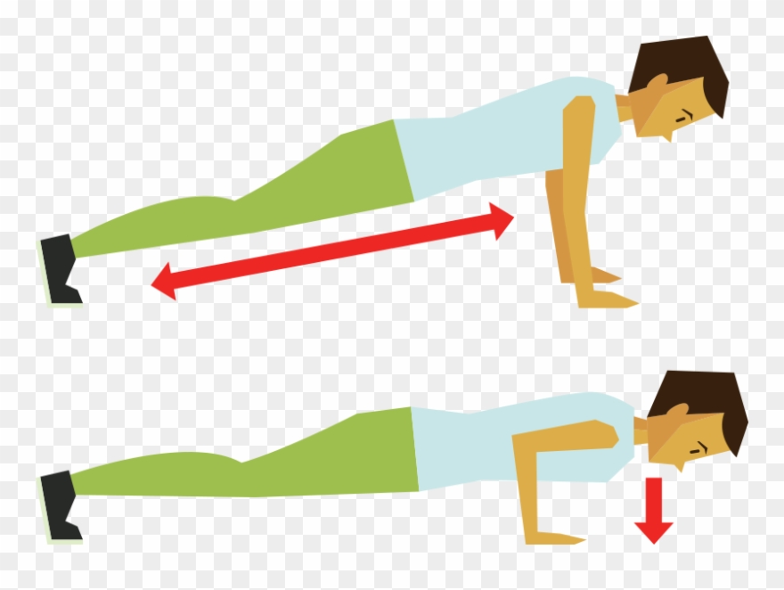 Exercising Clipart Toe Touch - Push-up - Png Download