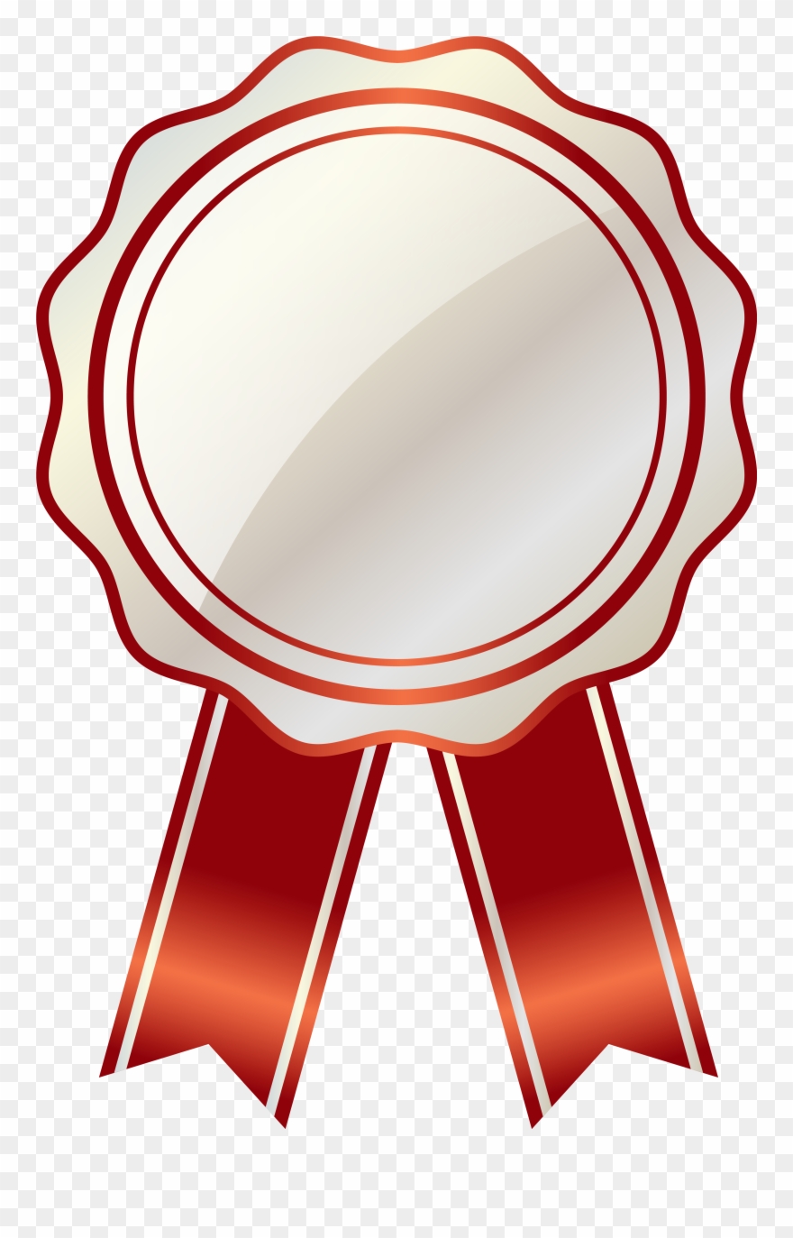 White Seal With Red Ribbon Png Clipart Imageu200b Gallery - Badges With Ribbon Png Transparent Png
