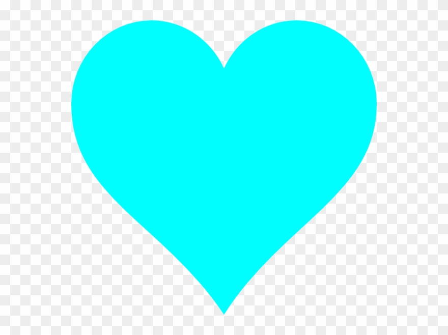 Light Blue Heart Clip Art At Clker - Light Blue Love Heart - Png Download