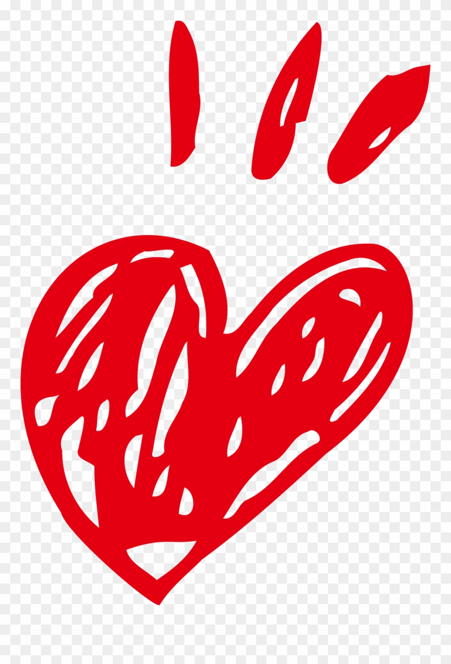 Crayon Clipart Heart - Comic Heart Png Transparent Png