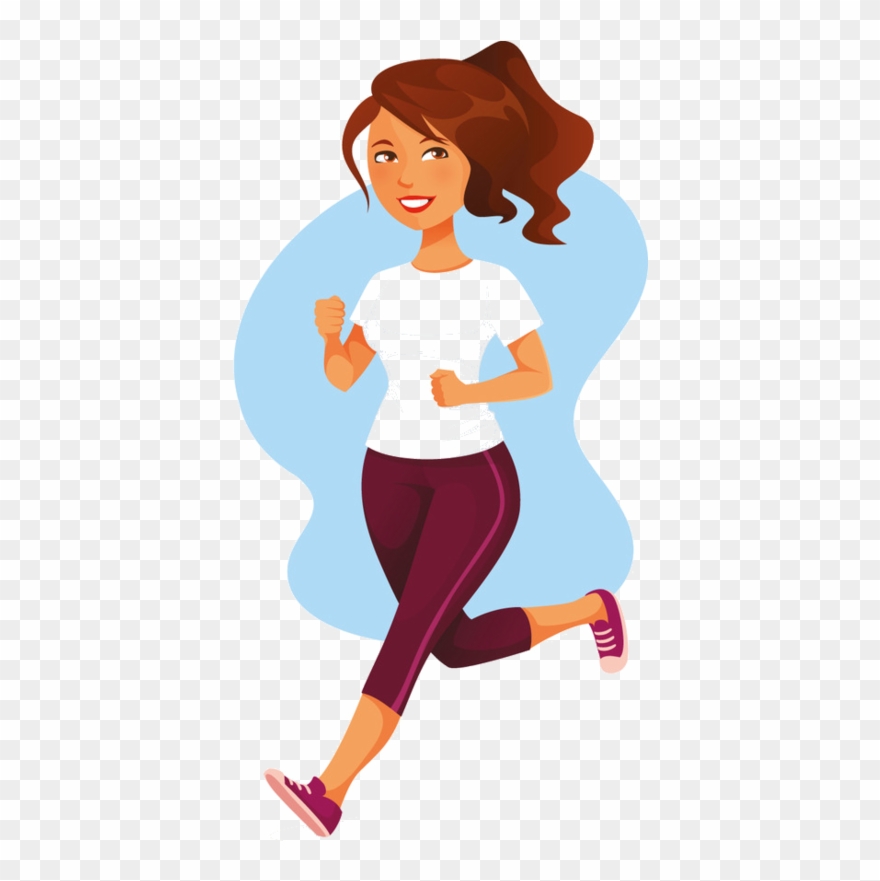 Fitness Clipart Fit Man - Woman Running Png Illustration Transparent Png