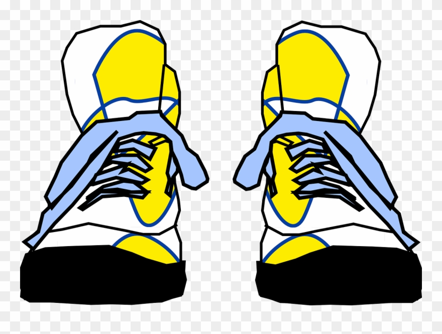 Gym Shoes Clipart Tie Shoe - Shoes Vector Png Front Transparent Png