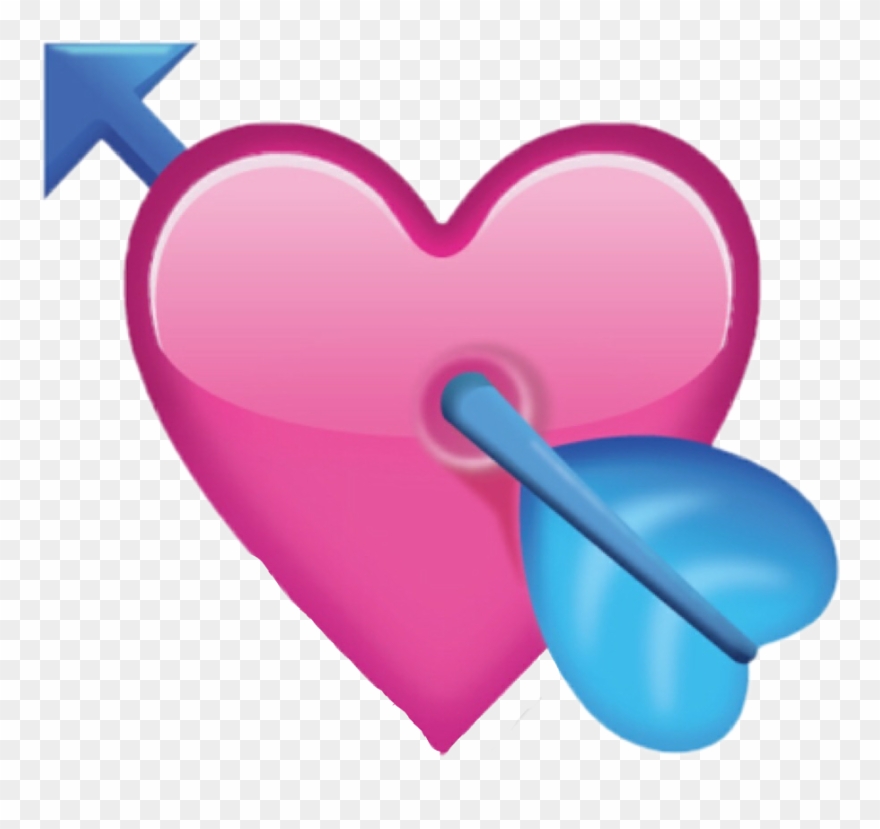 Emoji Love Whatsapp Whatsappemoji Heart - Corazon Con Flecha Emoji Png Clipart