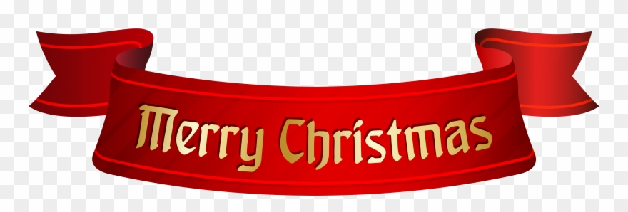 Merry Christmas Banner Transparent Clipart