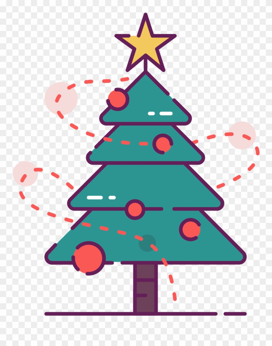 Decorated Christmas Tree Clip Art - Christmas Tree Presents Png Transparent Png