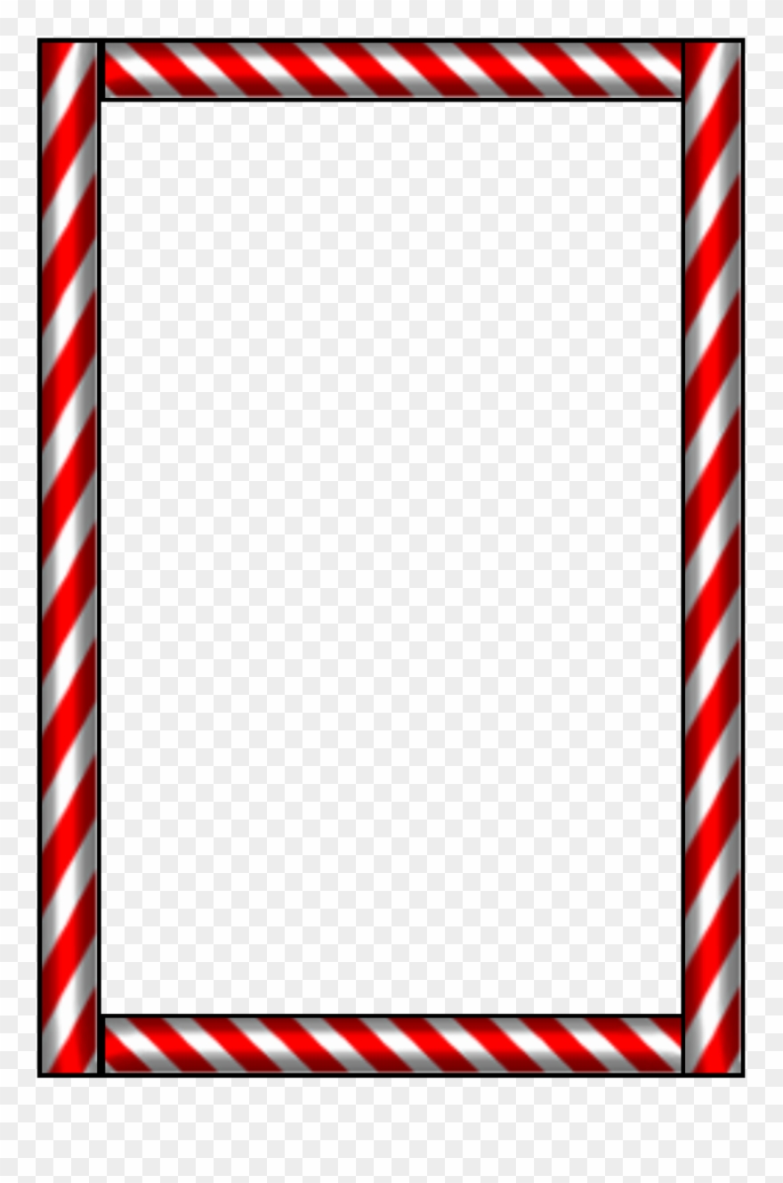 Candy Cane Clipart Design - Candy Cane Clip Art Borders - Png Download