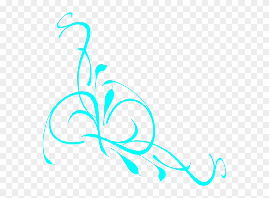 Teal Clipart Blue Swirl - Funeral Flower Clip Art - Png Download