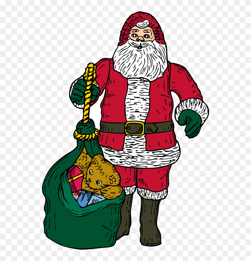 Clip Art By Johnny Automatic - Christmas Present Sack Animated - Png Download