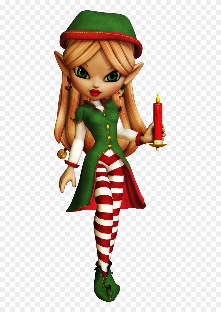 Christmas Clipart Elves Cute - Png Download
